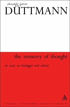 Memory Of Thought (eBook, PDF) - Düttmann, Alexander García