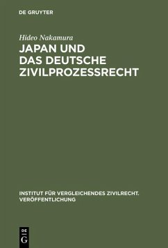 Japan und das deutsche Zivilprozessrecht (eBook, PDF) - Nakamura, Hideo