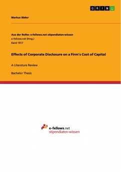 Effects of Corporate Disclosure on a Firm¿s Cost of Capital