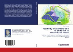 Reactivity of antimony and its oxide film in electroactive media