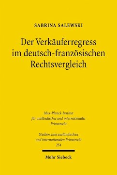 Der Verkäuferregress im deutsch-französischen Rechtsvergleich (eBook, PDF) - Salewski, Sabrina