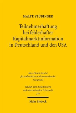 Teilnehmerhaftung bei fehlerhafter Kapitalmarktinformation in Deutschland und den USA (eBook, PDF) - Stübinger, Malte