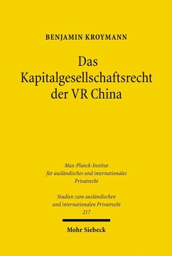 Das Kapitalgesellschaftsrecht der VR China (eBook, PDF) - Kroymann, Benjamin