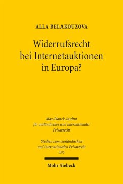 Widerrufsrecht bei Internetauktionen in Europa? (eBook, PDF) - Belakouzova, Alla