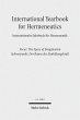 International Yearbook for Hermeneutics... - Bild 1