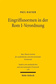 Eingriffsnormen in der Rom I-Verordnung (eBook, PDF) - Hauser, Paul