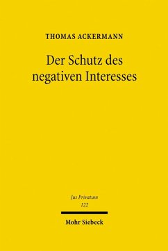 Der Schutz des negativen Interesses (eBook, PDF) - Ackermann, Thomas