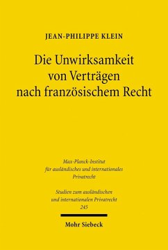 Cover Die Unwirksamkeit von Verträgen nach französischem Recht (eBook, PDF)