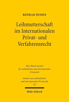 Leihmutterschaft im Internationalen Privat- und Verfahrensrecht (eBook, PDF) - Duden, Konrad