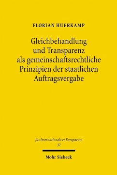 Cover Gleichbehandlung und Transparenz als gemeinschaftsrechtliche Prinzipien der staatlichen Auftragsvergabe (eBook, PDF)