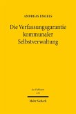 Die Verfassungsgarantie kommunaler Selbstverwaltung (eBook, PDF)