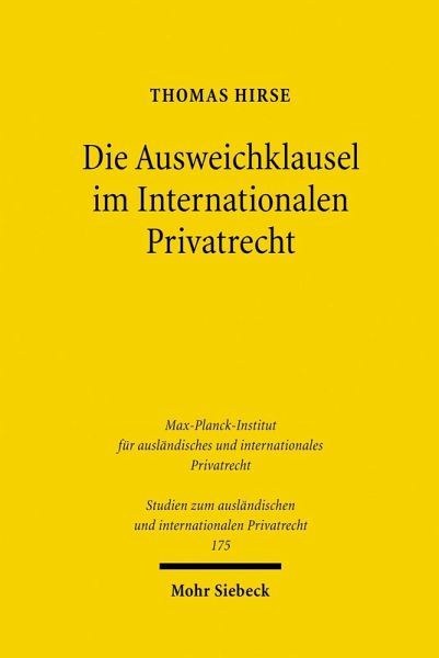Die Ausweichklausel im Internationalen Privatrecht (eBook, PDF)