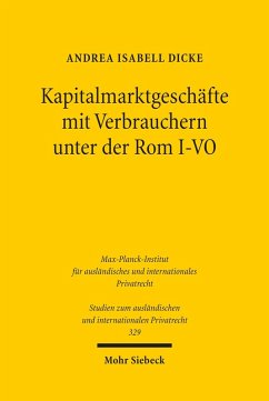 Cover Kapitalmarktgeschäfte mit Verbrauchern unter der Rom I-VO (eBook, PDF)