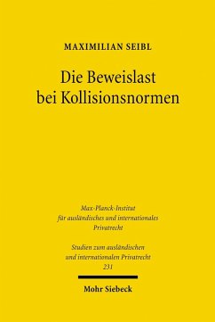 Die Beweislast bei Kollisionsnormen (eBook, PDF) - Seibl, Maximilian