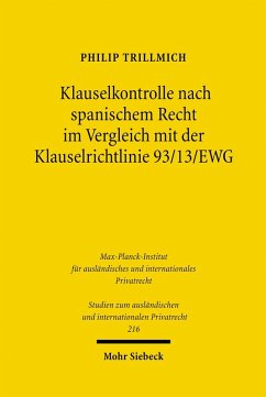 Cover Klauselkontrolle nach spanischem Recht im Vergleich mit der Klauselrichtlinie 93/13/EWG (eBook, PDF)