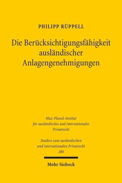 Cover Die Berücksichtigungsfähigkeit ausländischer Anlagengenehmigungen (eBook, PDF)