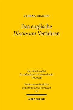 Das englische Disclosure-Verfahren (eBook, PDF) - Brandt, Verena