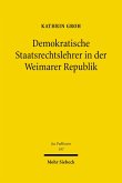 Demokratische Staatsrechtslehrer in der Weimarer Republik (eBook, PDF)