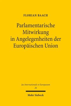 Cover Parlamentarische Mitwirkung in Angelegenheiten der Europäischen Union (eBook, PDF)