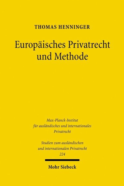 Europäisches Privatrecht und Methode (eBook, PDF)
