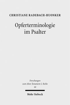 Opferterminologie im Psalter (eBook, PDF) - Radebach-Huonker, Christiane