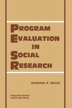 Program Evaluation in Social Research (eBook, PDF) - Morell, Jonathan A.
