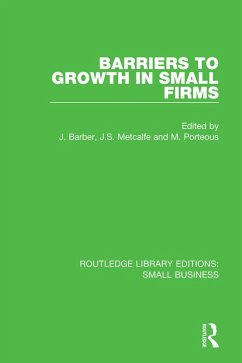 Barriers to Growth in Small Firms (eBook, ePUB)