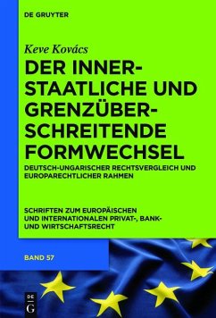 Der innerstaatliche und grenzüberschreitende Formwechsel (eBook, ePUB) - Kovács, Keve