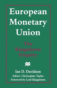 European Monetary Union: The Kingsdown Enquiry (eBook, PDF) - Davidson, Ian D.