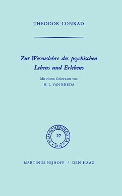 Zur Wesenlehre des psychischen Lebens und Erlebens (eBook, PDF) - Conrad, T.
