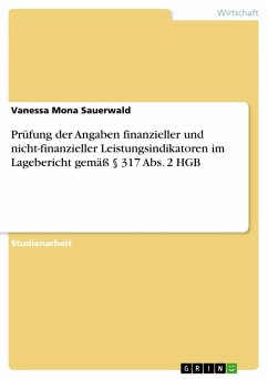 Prüfung der Angaben finanzieller und nicht-finanzieller Leistungsindikatoren im Lagebericht gemäß § 317 Abs. 2 HGB - Sauerwald, Vanessa Mona