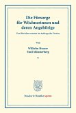 Die Fürsorge für Wöchnerinnen und deren Angehörige.