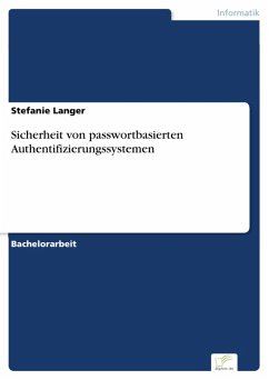 Sicherheit von passwortbasierten Authentifizierungssystemen (eBook, PDF) - Langer, Stefanie