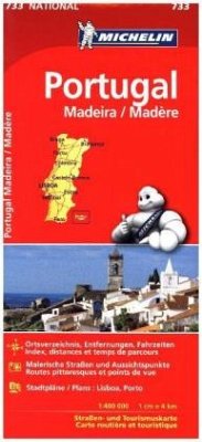 Michelin Karte Portugal Madeira. Portugal, Madère