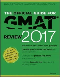 Cover The Official Guide for GMAT Review 2017 with Online Question Bank and Exclusive Video, m. 1 Buch, m. 1 Online-Zugang, 2 Teile