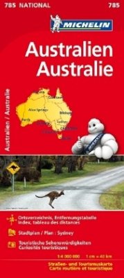 Michelin Karte Australien. Australie