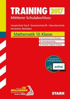 Cover Training Zentrale Prüfung Nordrhein-Westfalen 2017 - Mathematik 10. Klasse, Hauptschule Typ B, Gesamtschule GK, Sekundarschule, inkl. Online-Prüfungstraining