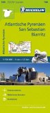 Michelin Karte Atlantische Pyrenäen, San Sebastian, Biarritz; Pays Basque, Nord de la Navarre