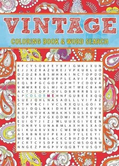 Vintage Coloring Book & Word Search