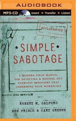 Simple Sabotage - Galford, Robert M; Frisch, Bob; Greene, Cary