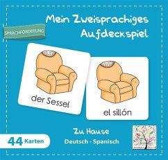 Mein zweisprachiges Aufdeckspiel, Zu Hause Deutsch-Spanisch (Kinderspiel)