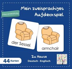 Mein Zweisprachiges Aufdeckspiel, Zu Hause Deutsch-Englisch (Kinderspiel)