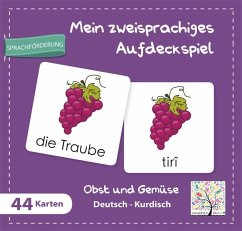 Mein zweisprachiges Aufdeckspiel, Obst und Gemüse, Deutsch-Kurdisch (Kinderspiel)