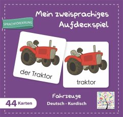 Mein zweisprachiges Aufdeckspiel, Fahrzeuge Deutsch-Kurdisch (Kinderspiel)