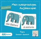 Mein zweisprachiges Aufdeckspiel, Tiere Deutsch-Spanisch (Kinderspiel)