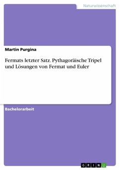 Fermats letzter Satz. Pythagoräische Tripel und Lösungen von Fermat und Euler - Purgina, Martin