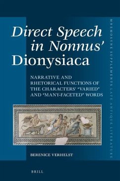 Direct Speech in Nonnus' Dionysiaca - Verhelst, Berenice