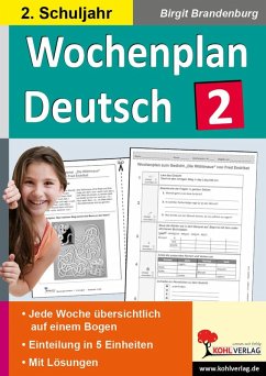Cover Wochenplan Deutsch / Klasse 2 (eBook, PDF)