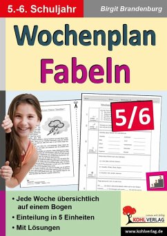 Cover Wochenplan Fabeln / Klasse 5-6 (eBook, PDF)