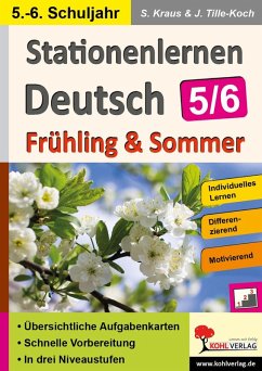 Stationenlernen Deutsch / Frühling & Sommer - Klasse 5/6 (eBook, PDF) - Kraus, Stefanie; Tille-Koch, Jürgen